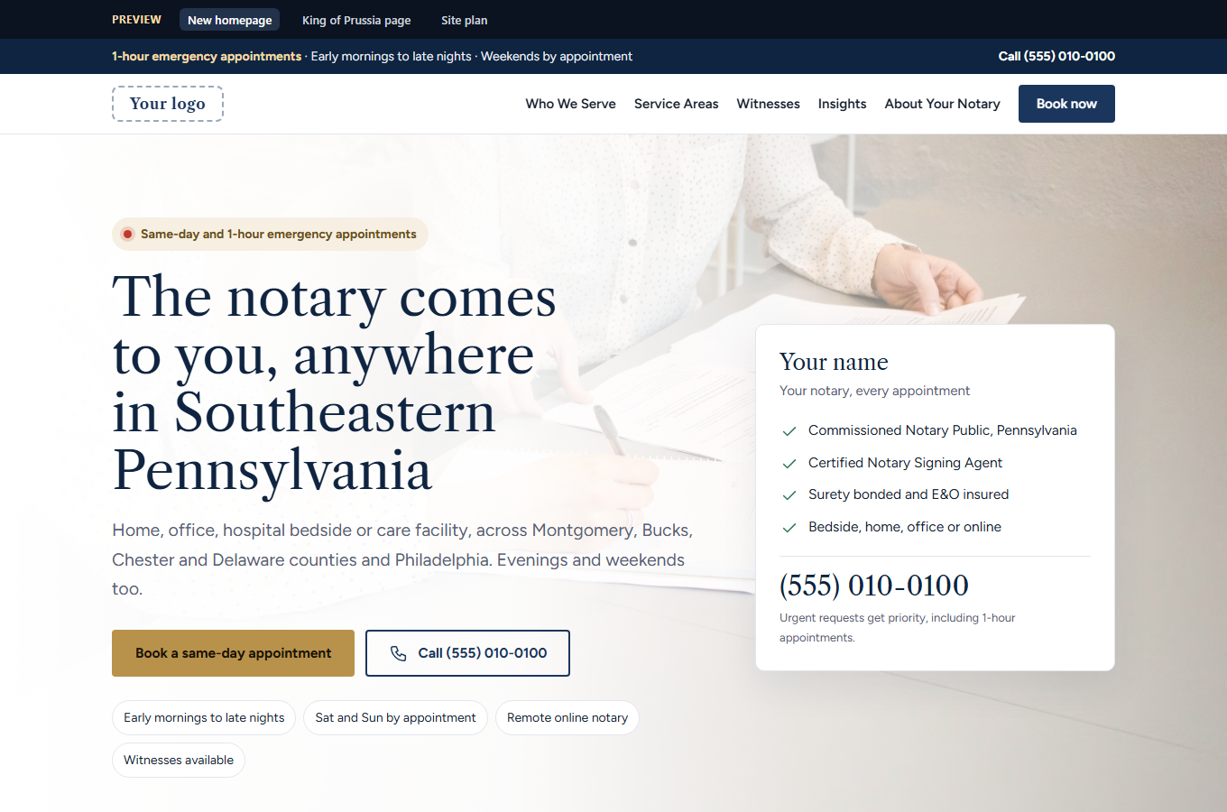 Website rebuild for a local service business
